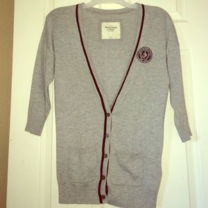 Gray Abercrombie and Fitch Cardigan