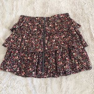 Forever21 size  medium floral ruffled skirt