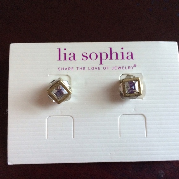 Lia Sophia Jewelry - Square studs
