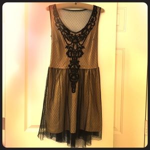 Vintage Inspired Cocktail Dress -Sheer Black