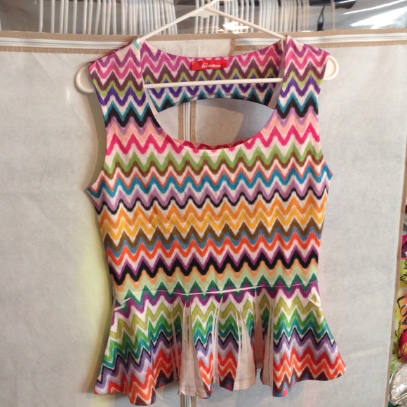 Colorful peplum top