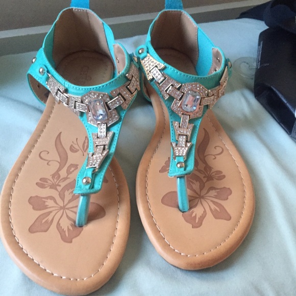 mint green sandals (Never Worn)