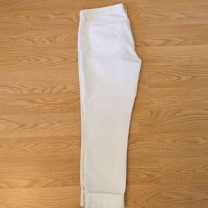 White J Crew Toothpick Ankle Jeans