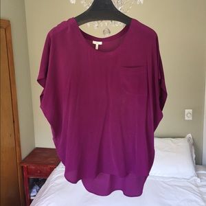 Joie Silk Orchid Pocket Tee
