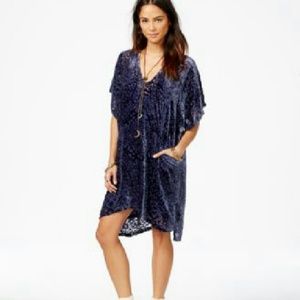 💜FREE PEOPLE💜 blue velvet dress