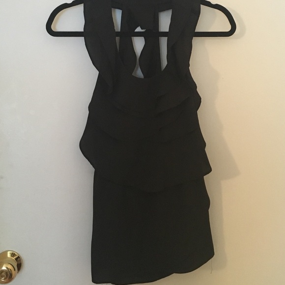 Black Ruffled Blouse