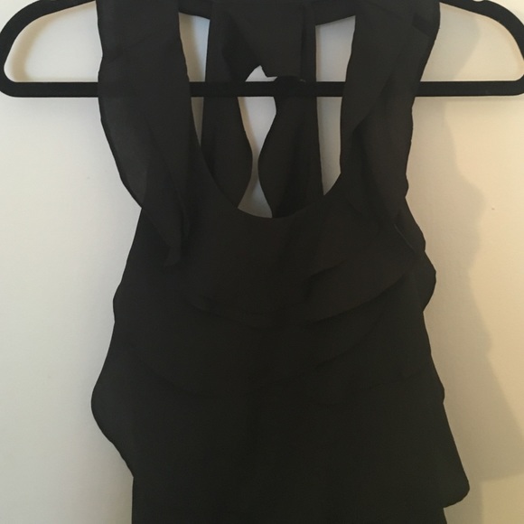Black Ruffled Blouse - Picture 2 of 4