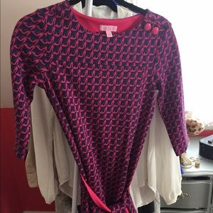 XS Lilly Jonah Heel Yeah EUC Pink & Navy Dress