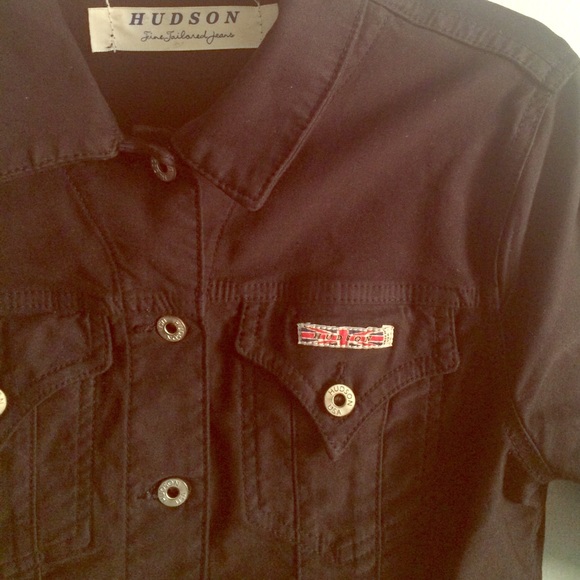 Hudson Jeans Black Stretch Denim Jacket