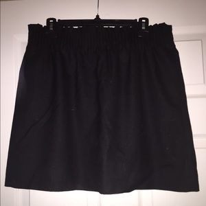 Black J. Crew pleated mini skirt