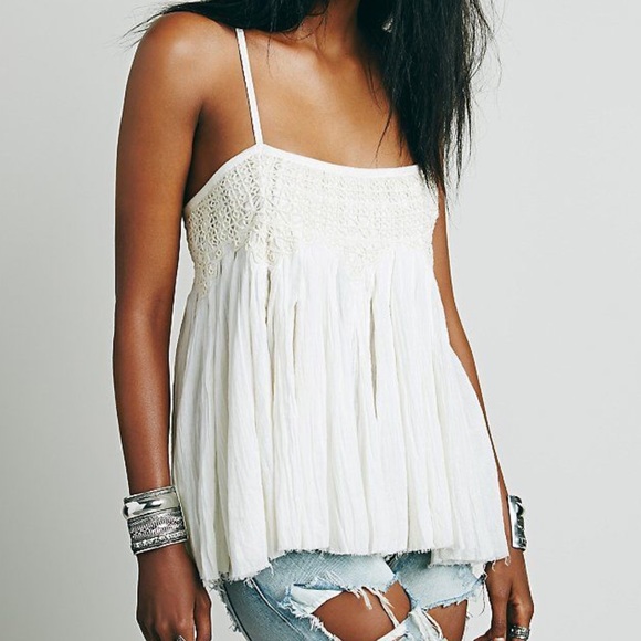 Free People Tops - Free People Embroidered Tank