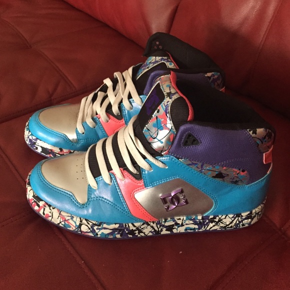 DC Paint splattered high tops