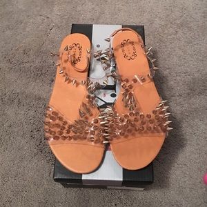 NYLA new in box gold spike sandal
