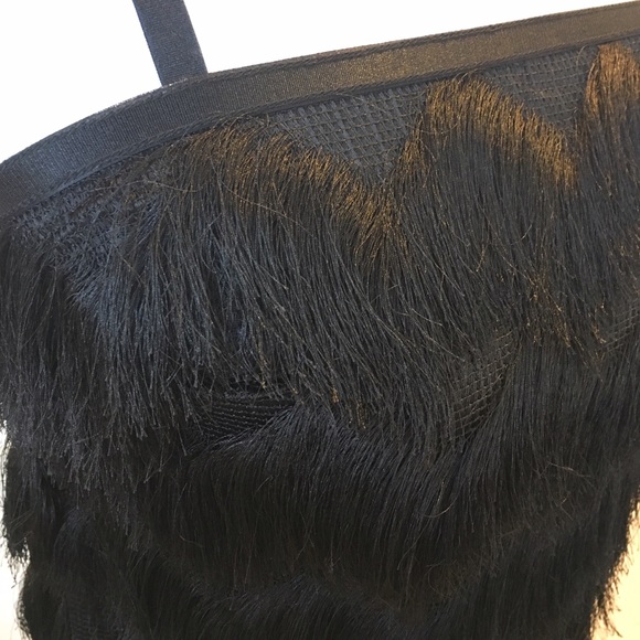 ‼️SOLD‼️ Max Studio sexy black eyelash fringe top - Picture 3 of 4