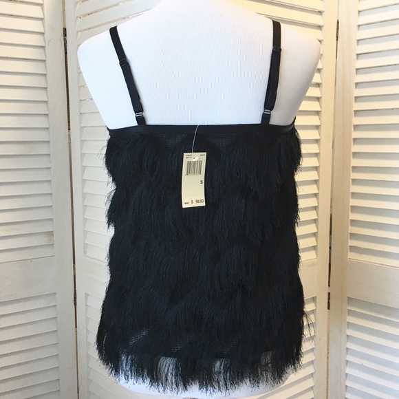 ‼️SOLD‼️ Max Studio sexy black eyelash fringe top - Picture 4 of 4