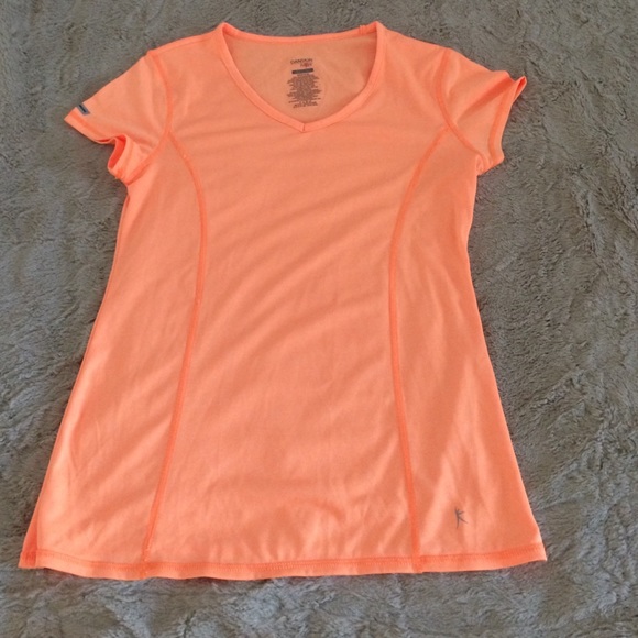 Danskin size 4-6 neon orange athletic tee