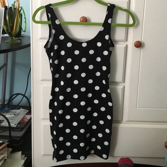 Polka dot body con dress