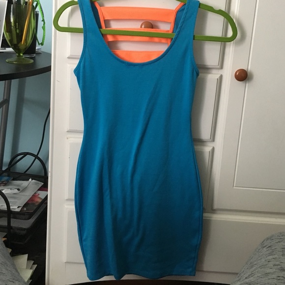 Bright body con dress