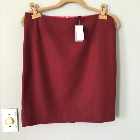 J Crew Pencil Skirt  - Red - 10P