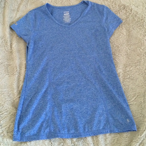 Danskin size 4-6 semi-fitted blue athletic tee