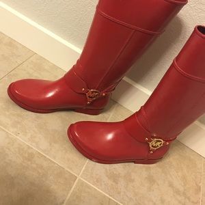 Michael Kors Red Rainboots