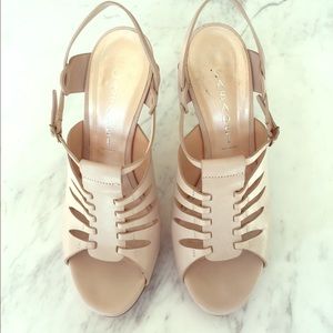 Casadei nude platform heels