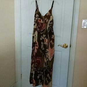 Brown Paisley Dress