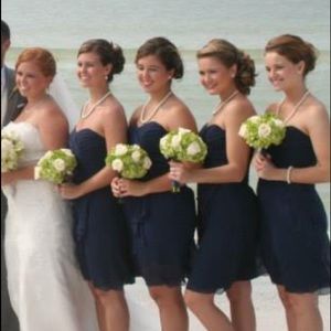 David's Bridal Navy Blue Dress