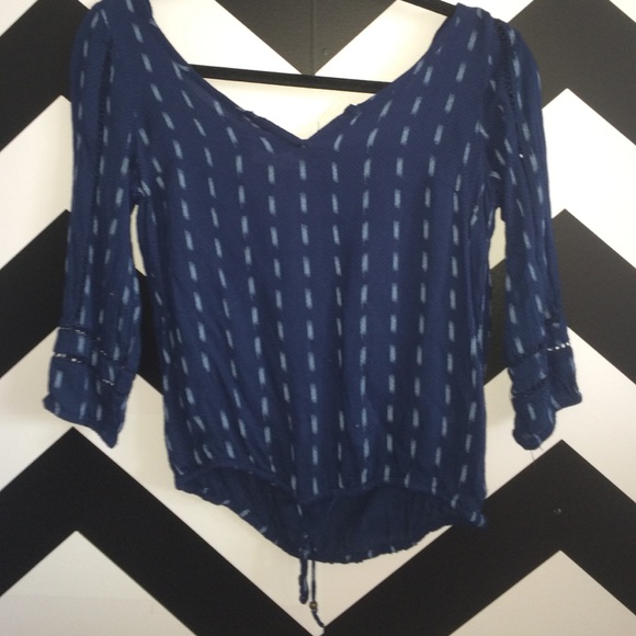 Blue bohemian top