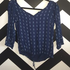 Blue bohemian top