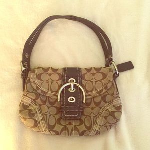 Brown and Tan Coach Bag