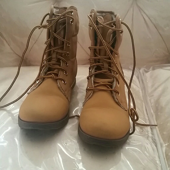 Cute tan combat boots