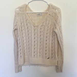 Off-white distressed sweater