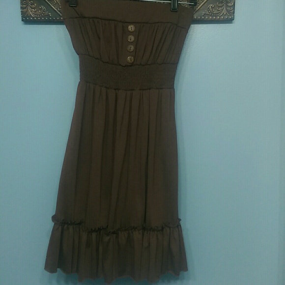 Brown strapless dress Charlotte Russe