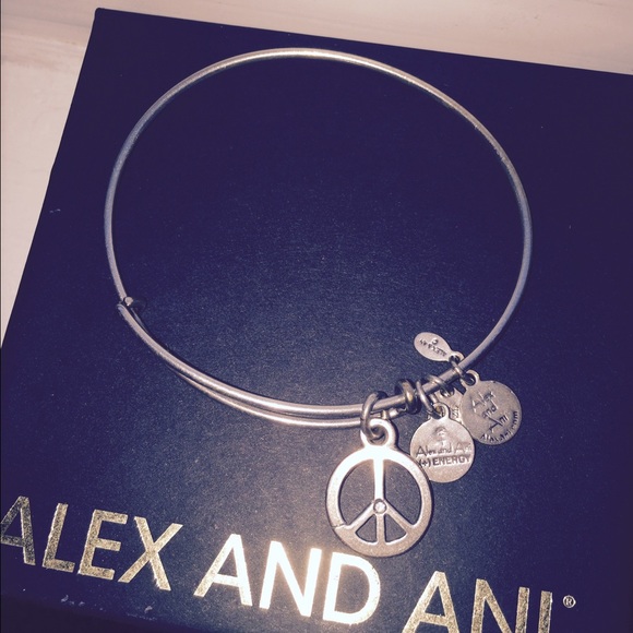 { peace sign alex and ani braclet }
