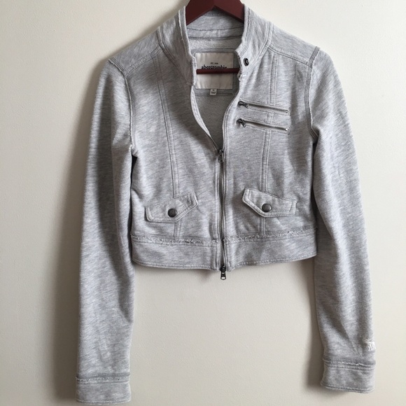 Abercrombie grey cropped jacket