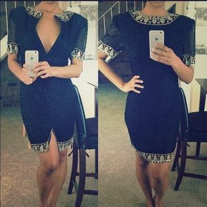 Vintage Sequin Cocktail dress *Reversible!*