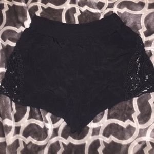 Black flowy shorts