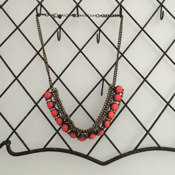Pink studded necklace