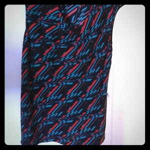 Geometric print Silk Shell