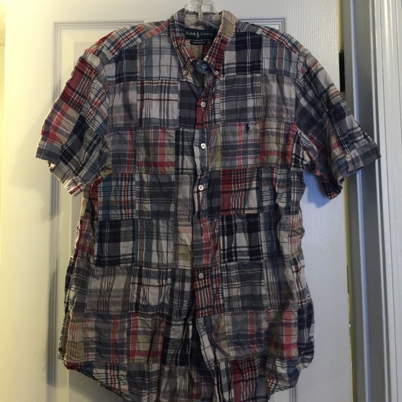 Multi-colored pattern men's polo shirt