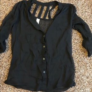 Black button up shirt