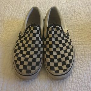 Checkered Vans Slip-on Shoes