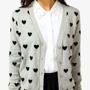 Heart Patterned Cardigan
