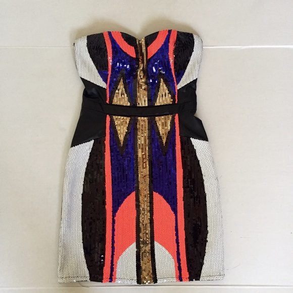 Bebe strapless club dress