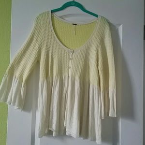 Free people cotten pheasant sweater top