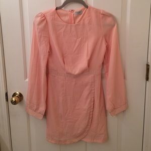 Tobi Pink Long-Sleeved Dress