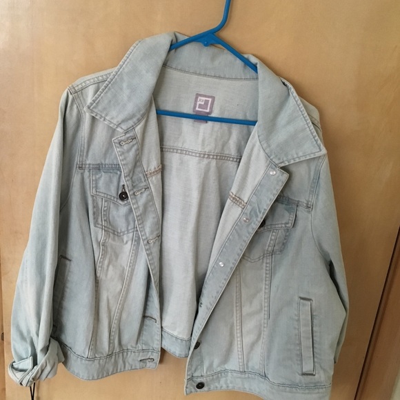 Ombré blue jean jacket