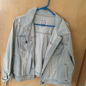 Ombré blue jean jacket