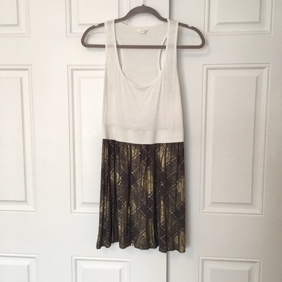 Gold and White Dress